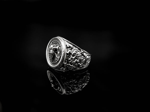 Pentagram Satanic Baphomet Goat Head Rings Leviathan Cross Satan Demon Devil Lucifer Jewelry 925 Sterling Silver