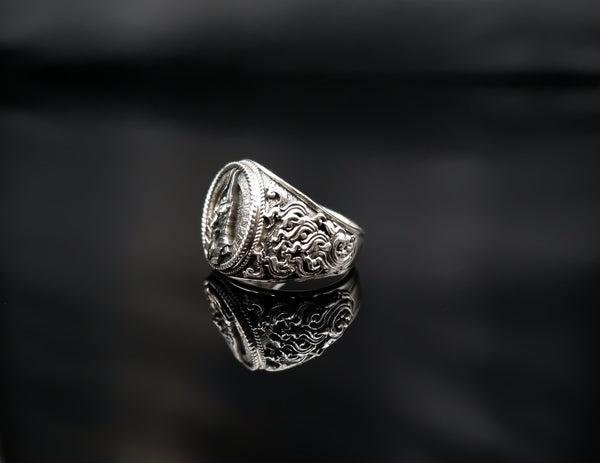 Anubis Signet Mens Ring Ancient Egyptian God Amulet Jewelry 925 Sterling Silver