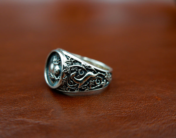 Sacred Heart Ring Biker Punk Jesus God Cross Amulet Christian Jewelry 925 Sterling Silver Size 6-15