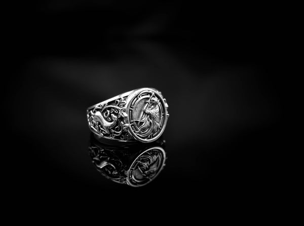 Santa Muerte Ring Skull Jewelry 925 Sterling Silver Size 6-15 R-496