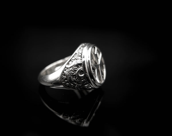 Maltese Cross Ring for Men Women Knight Templar Jewelry 925 Sterling Silver R-371