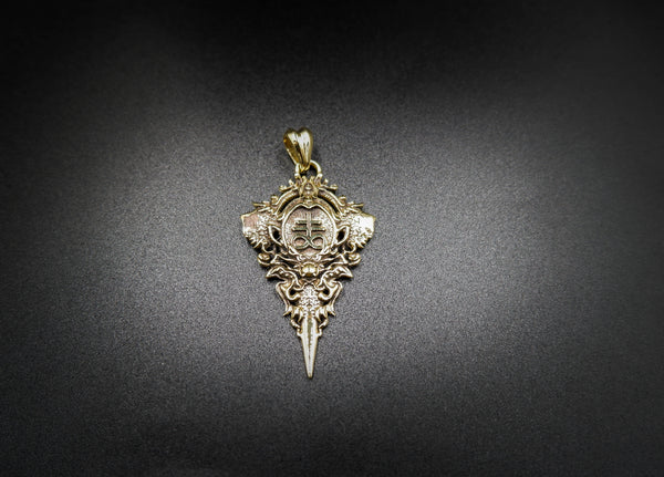Church of Satan Satanic Baphomet Leviathan Cross Signet Pendant Brass Jewelry