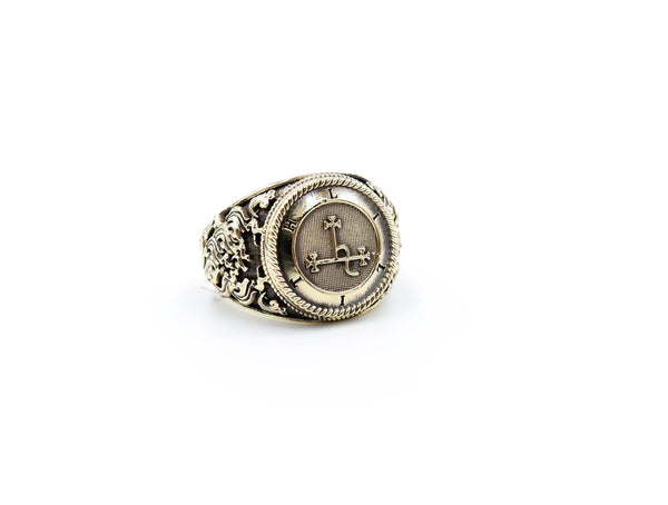Lilith Sigil Ring for Men Women Amulet Goetia Seal Brass Jewelry Size 6-15