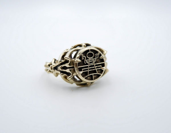 Key of Solomon Ring Women Brass Jewelry Size 6-15 Br-435