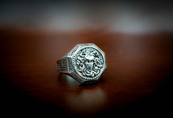 Medusa Snake Hair Ring Gorgon Mens Biker Gothic Jewelry 925 Sterling Silver Size 6-15