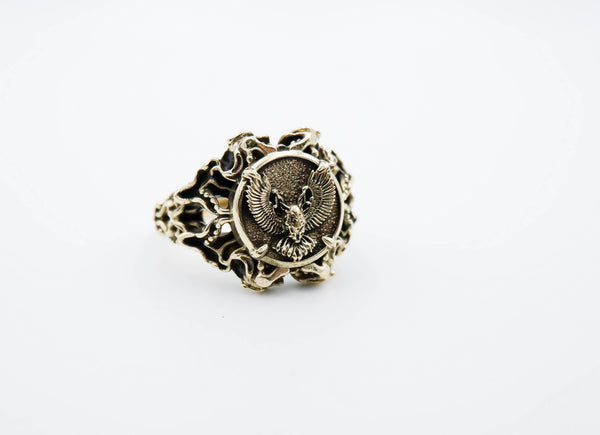 Owl Ring Women Brass Jewelry Size 6-15 Br-450