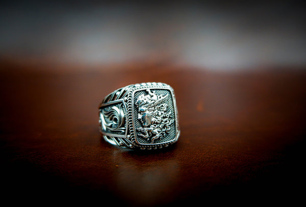 Greek Myth God Mercury Ring Ancient Greek God Jewelry 925 Sterling Silver Size 6-15