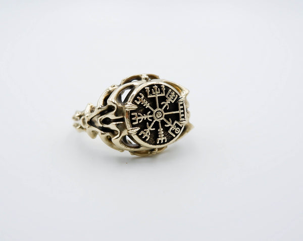 Viking Vegvísir Ring Women Brass Jewelry Size 6-15 Br-442