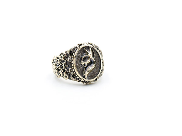 Cat Ring Gothic Biker Lovers Gifts Animal Brass Jewelry Size 6-15