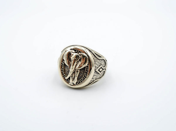 Lucky Elephant Ring Gothic Punk Biker Brass Jewelry Size 6-15
