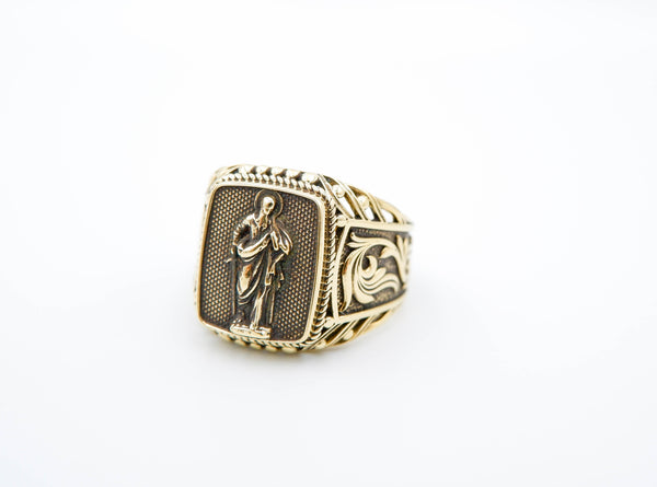 Catholic Signet Saint Paul Ring Brass Jewelry Size 6-15