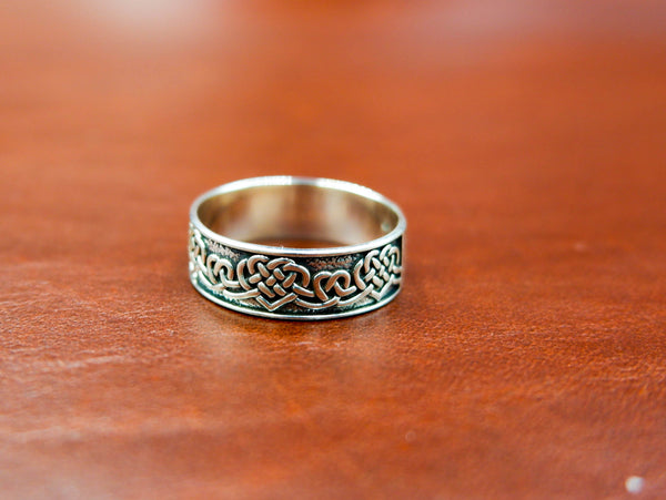 Celtic Knot Heart Ring Women Men Jewelry 925 Sterling Silver Size 6-15
