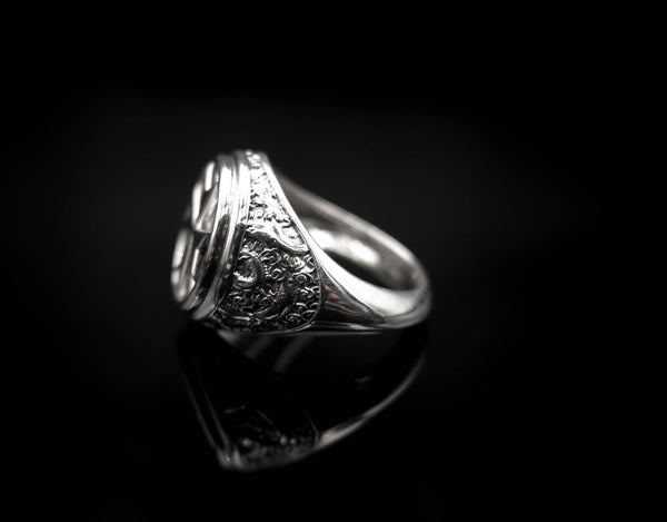 Maltese Cross Ring for Men Women Knight Templar Jewelry 925 Sterling Silver R-371