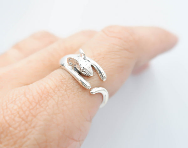 Rat Mouse Ring Animal Wrap Jewelry 925 Sterling Silver Size 6-15 R-511