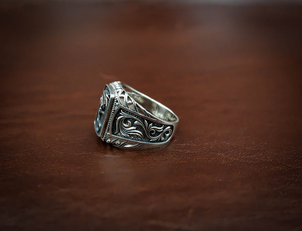 flying Dragon Ring for Men Protection Boho Celtic Fantasy Jewelry 925 Sterling Silver