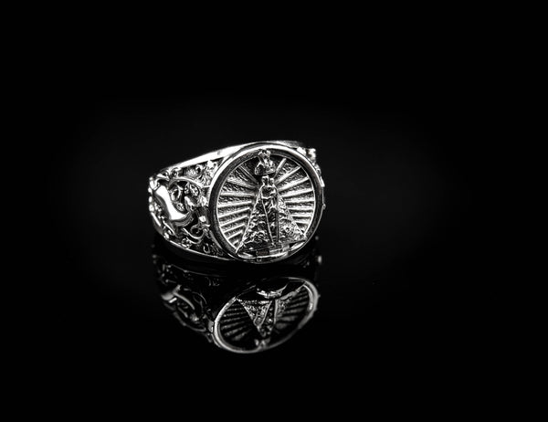 Our Lady Of Guadalupe Virgin Mary Ring for Men Women Christian Jewelry 925 Sterling Silver R-368