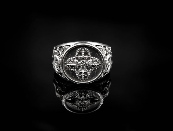 Vajra Dorje Ring for Men Women Gothic Buddhist Amulet Jewelry 925 Sterling Silver R-362 Vajra Dorje Ring for Men Women Gothic Buddhist Amulet Jewelry 925 Sterling Silver R-362