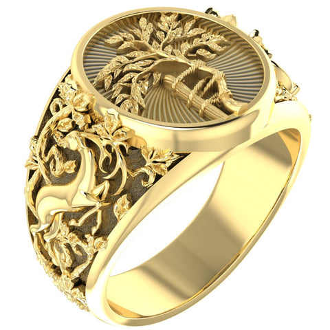 Tree Ring Orthopedic Crooked Tree Brass Jewelry Size 6-15 Br-340