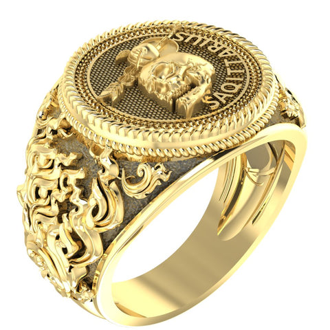 Sagittarius Zodiac Skull Ring Constellation Horoscope Gothic for Men Women Brass Jewelry Size 6-15 Br-349