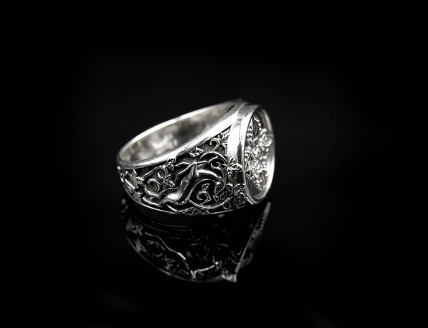 Vajra Dorje Ring for Men Women Gothic Buddhist Amulet Jewelry 925 Sterling Silver R-362 Vajra Dorje Ring for Men Women Gothic Buddhist Amulet Jewelry 925 Sterling Silver R-362