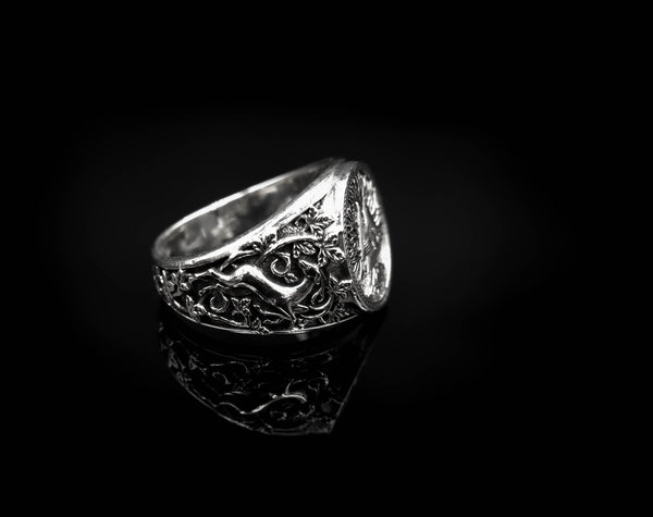 Valknut Ring with Tree of life for Men Women Norse Nordic Viking Jewelry 925 Sterling Silver R-370