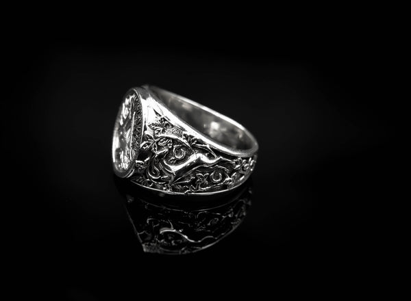Valknut Ring with Tree of life for Men Women Norse Nordic Viking Jewelry 925 Sterling Silver R-370