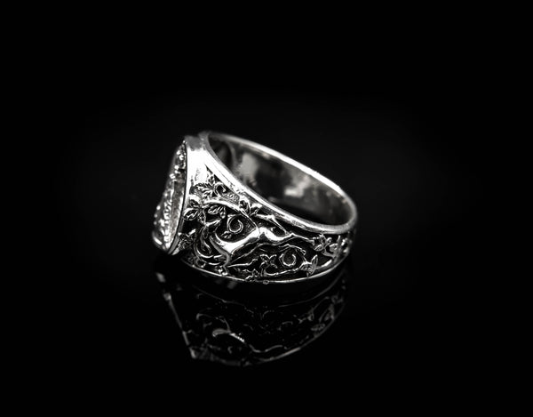 Our Lady Of Guadalupe Virgin Mary Ring for Men Women Christian Jewelry 925 Sterling Silver R-368