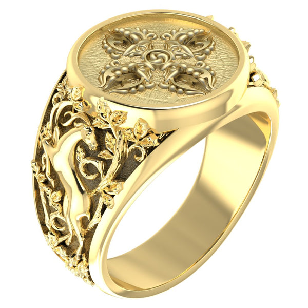 Vajra Dorje Ring for Men Women Gothic Buddhist Amulet Brass Jewelry Size 6-15 Br-362