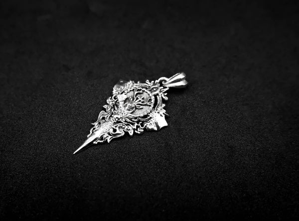 St. Hubert Religious Pendant Deer with Cross Christian Jewelry 925 Sterling Silver R-462