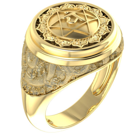 Anahata Chakra Ring for Men Women Mandala Yoga Brass Jewelry Size 6-15 Br-376
