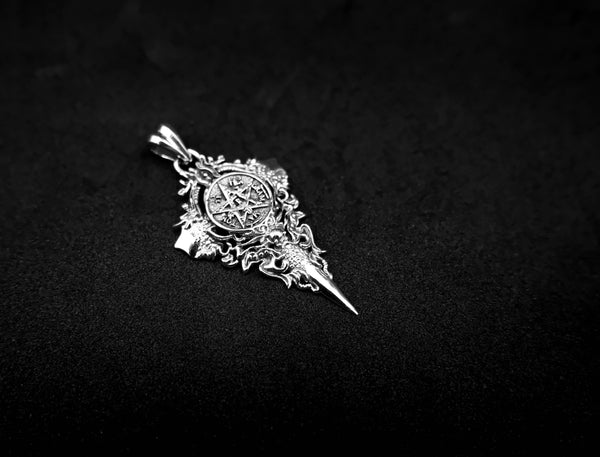 Tetragrammaton Sigil of Protection and Hexagram of Solomon Protection Pendant Amulet Jewelry 925 Sterling Silver R-470