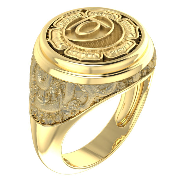 Svadhisthana Chakra Ring for Men Women Mandala Yoga Brass Jewelry Size 6-15 Br-380