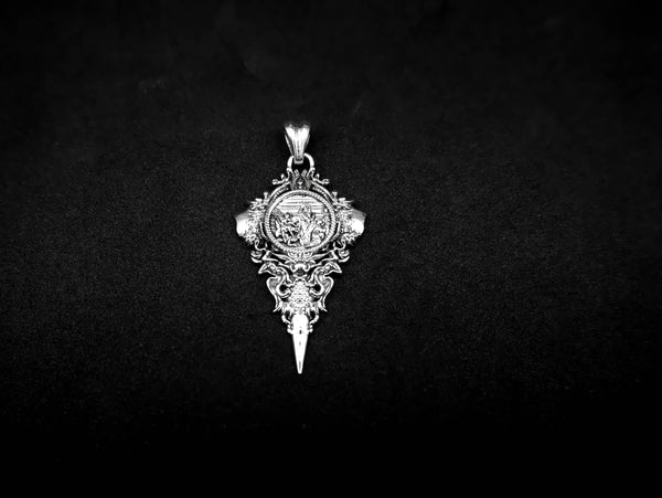 Archangel St Saint Michael Pendant Saint Gabriel Christian Catholic Jewelry 925 Sterling Silver R-459