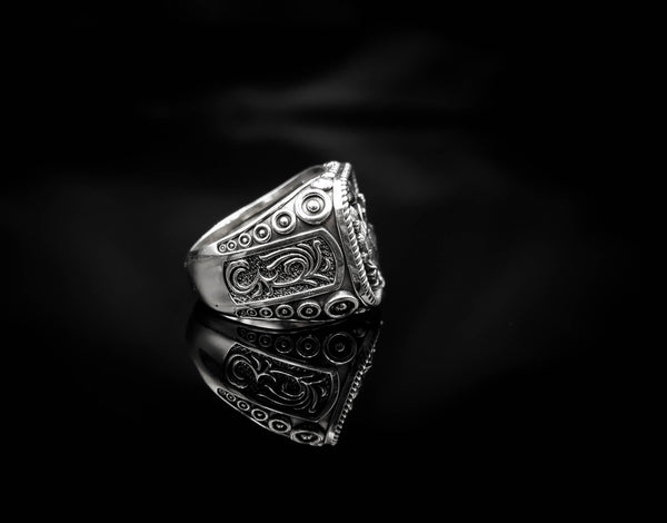 Owl Ring for Men 925 Sterling Silver R-420