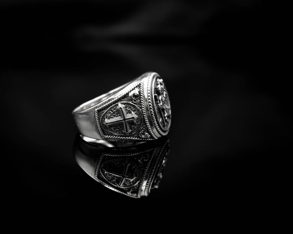 St. Christopher Ring Jewelry 925 Sterling Silver R-418