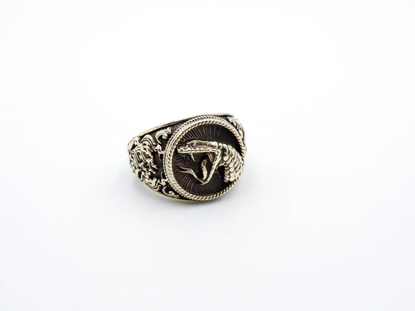Cobra Snake Ring for Men Animal Punk Brass Jewelry Size 6-15