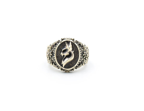 Cat Ring Gothic Biker Lovers Gifts Animal Brass Jewelry Size 6-15
