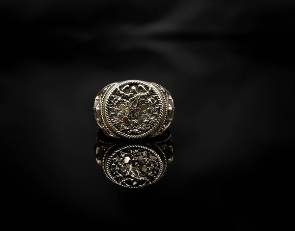 Angel Ring for Men Punk Gothic Saint Michael Archangel Brass Jewelry Size 6-15 Br-406