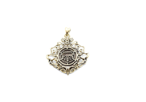 Belial Goetic Seal Lesser Key of King Solomon Pendant Brass Jewelry