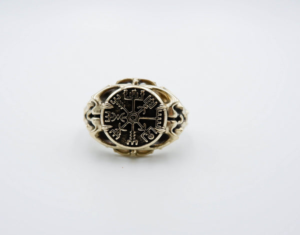 Viking Vegvísir Ring Women Brass Jewelry Size 6-15 Br-442