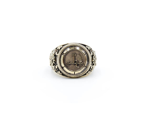 Lilith Sigil Ring for Men Women Amulet Goetia Seal Brass Jewelry Size 6-15
