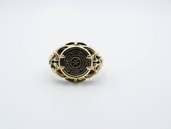Wheel of Hecate Ring Women Brass Jewelry Size 6-15 Br-449