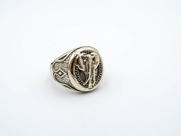 Lucky Elephant Ring Gothic Punk Biker Brass Jewelry Size 6-15