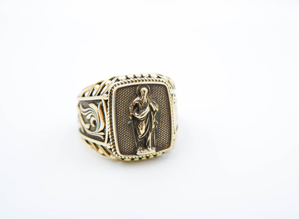 Catholic Signet Saint Paul Ring Brass Jewelry Size 6-15