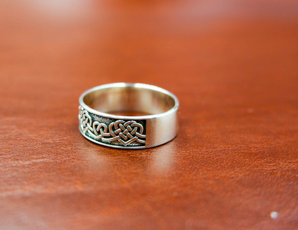 Celtic Knot Heart Ring Women Men Jewelry 925 Sterling Silver Size 6-15