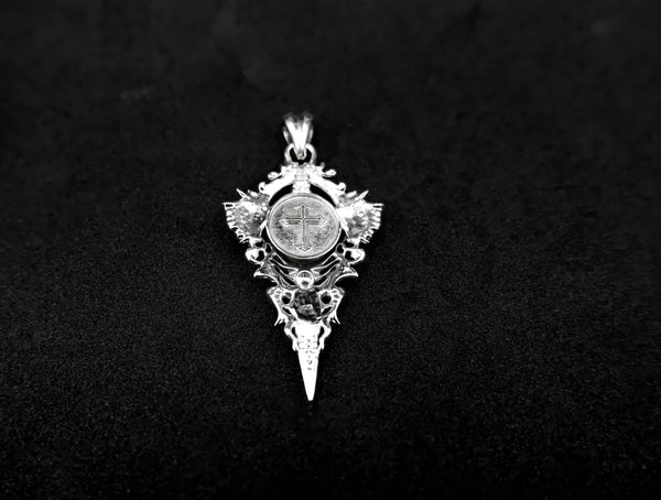 Saint Christopher Pendant Catholic Christian Amulet Jewelry 925 Sterling Silver R-469