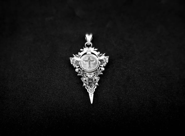 Archangel St Saint Michael Pendant Saint Gabriel Christian Catholic Jewelry 925 Sterling Silver R-459