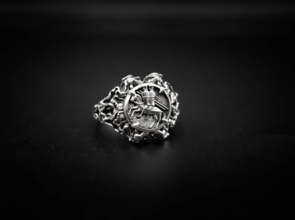 Seal of Knights Templar Ring Women Freemason Mason Jewelry 925 Sterling Silver Size 6-15 R-436