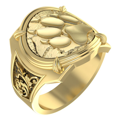 Norse Viking Bear Paw Ring Scandinavian Slavic Brass Jewelry Size 6-15 Br-413