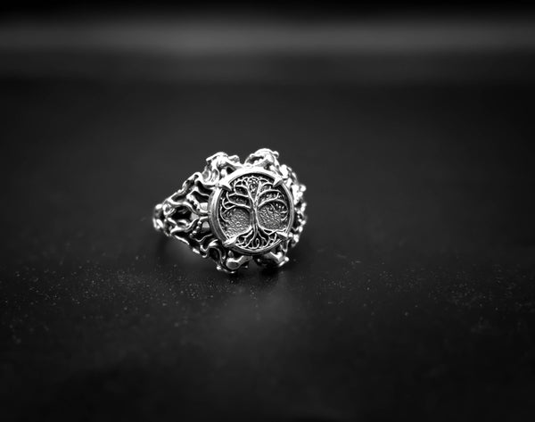 Viking Tree of Life Ring Women Norse Scandinavian Jewelry 925 Sterling Silver Size 5-15 R-444